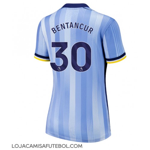 Camisa de Futebol Tottenham Hotspur Rodrigo Bentancur #30 Equipamento Secundário Mulheres 2024-25 Manga Curta